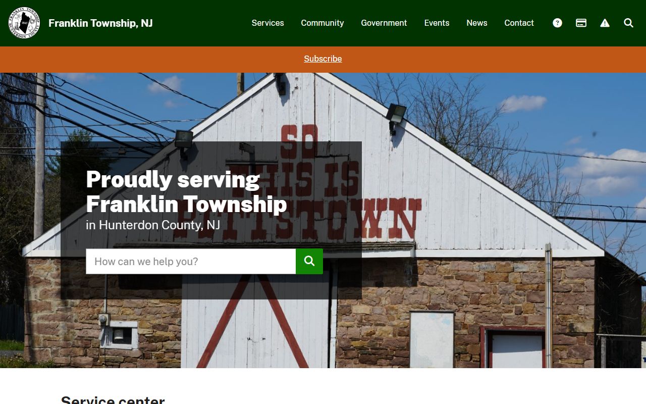 Franklin Township official website with Franklin Township warrant records information