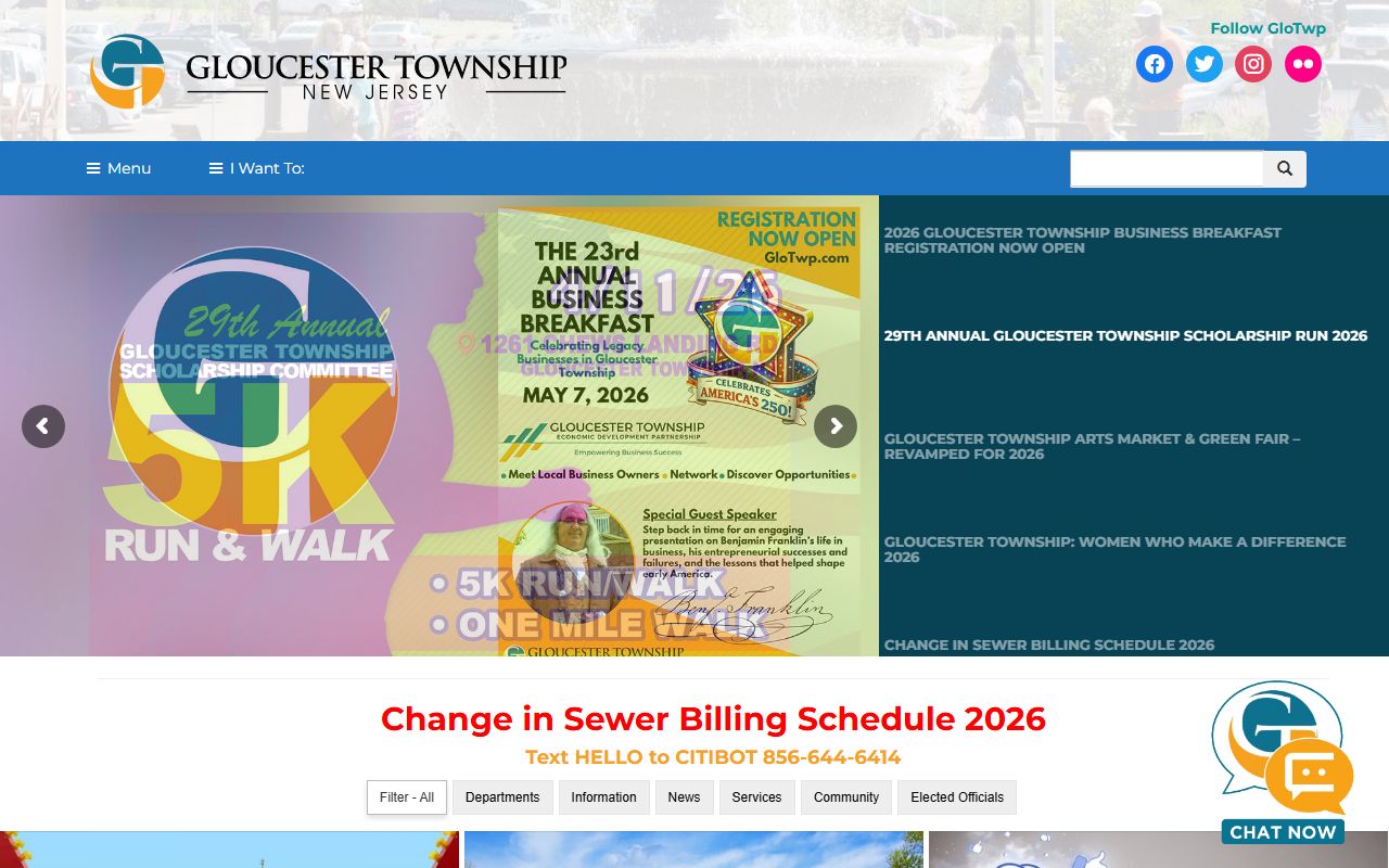 Gloucester Township official website with Gloucester Township warrant records information