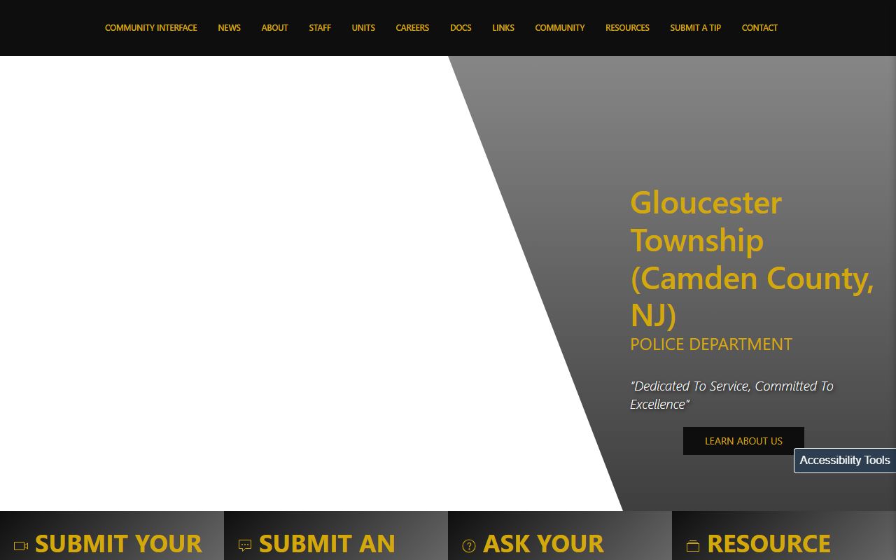 Gloucester Township Police Department website for Gloucester Township warrant records