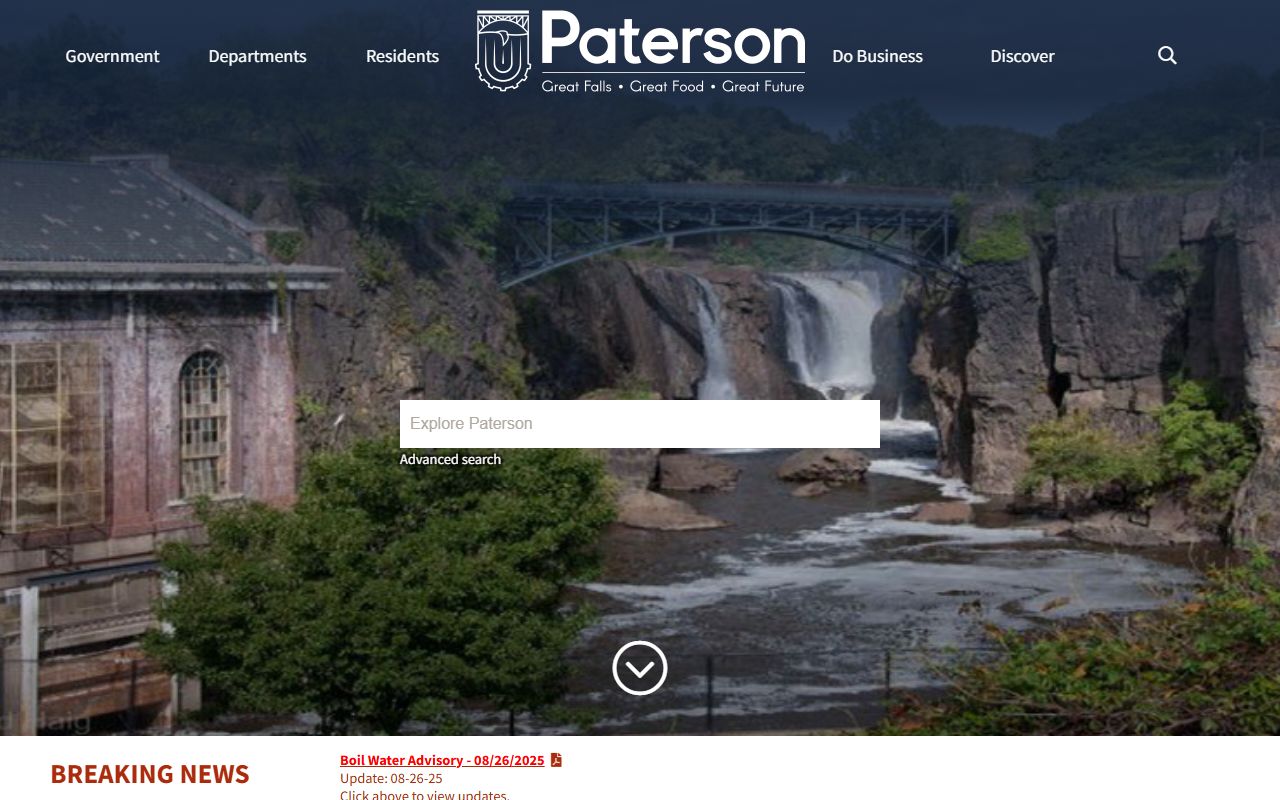 Paterson city official website with Paterson warrant records resources