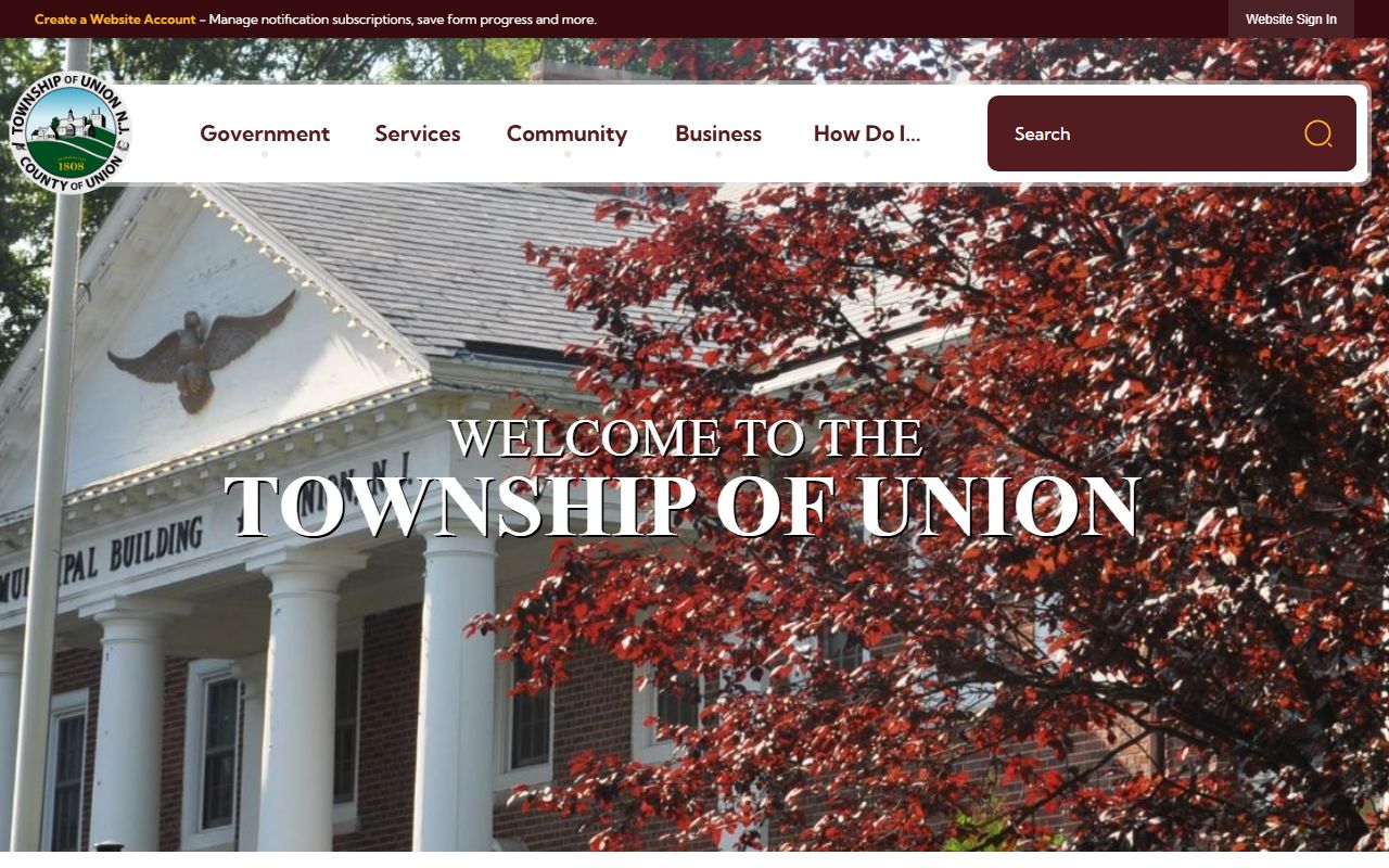 Union Township official website with resources for warrant records