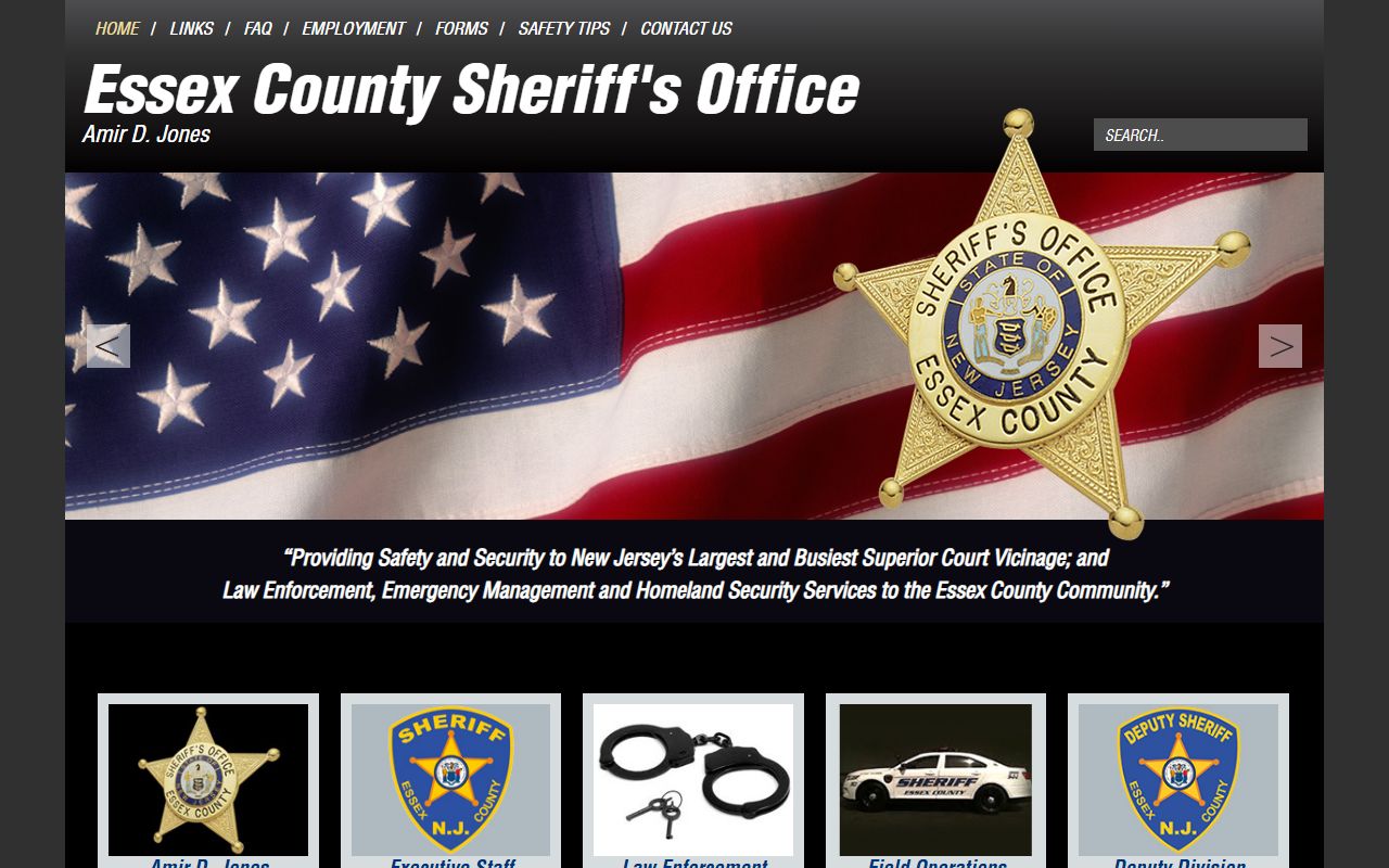 Essex County Sheriff's Office website for Essex County warrant records