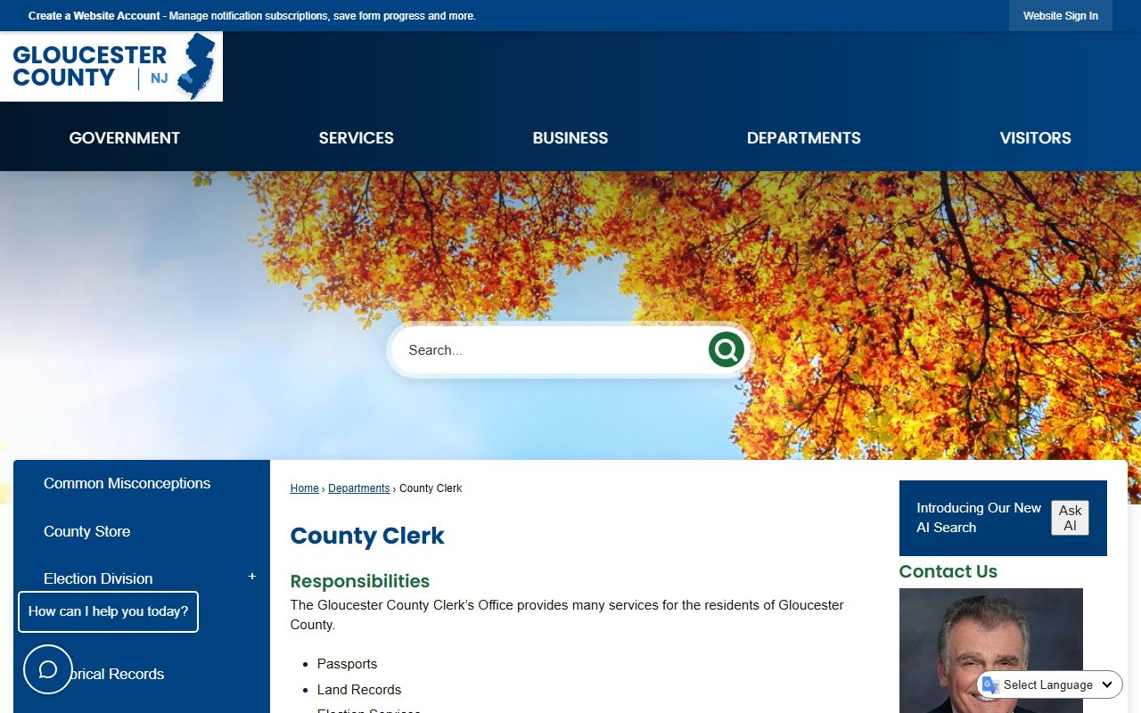 Gloucester County Clerk Office warrant records