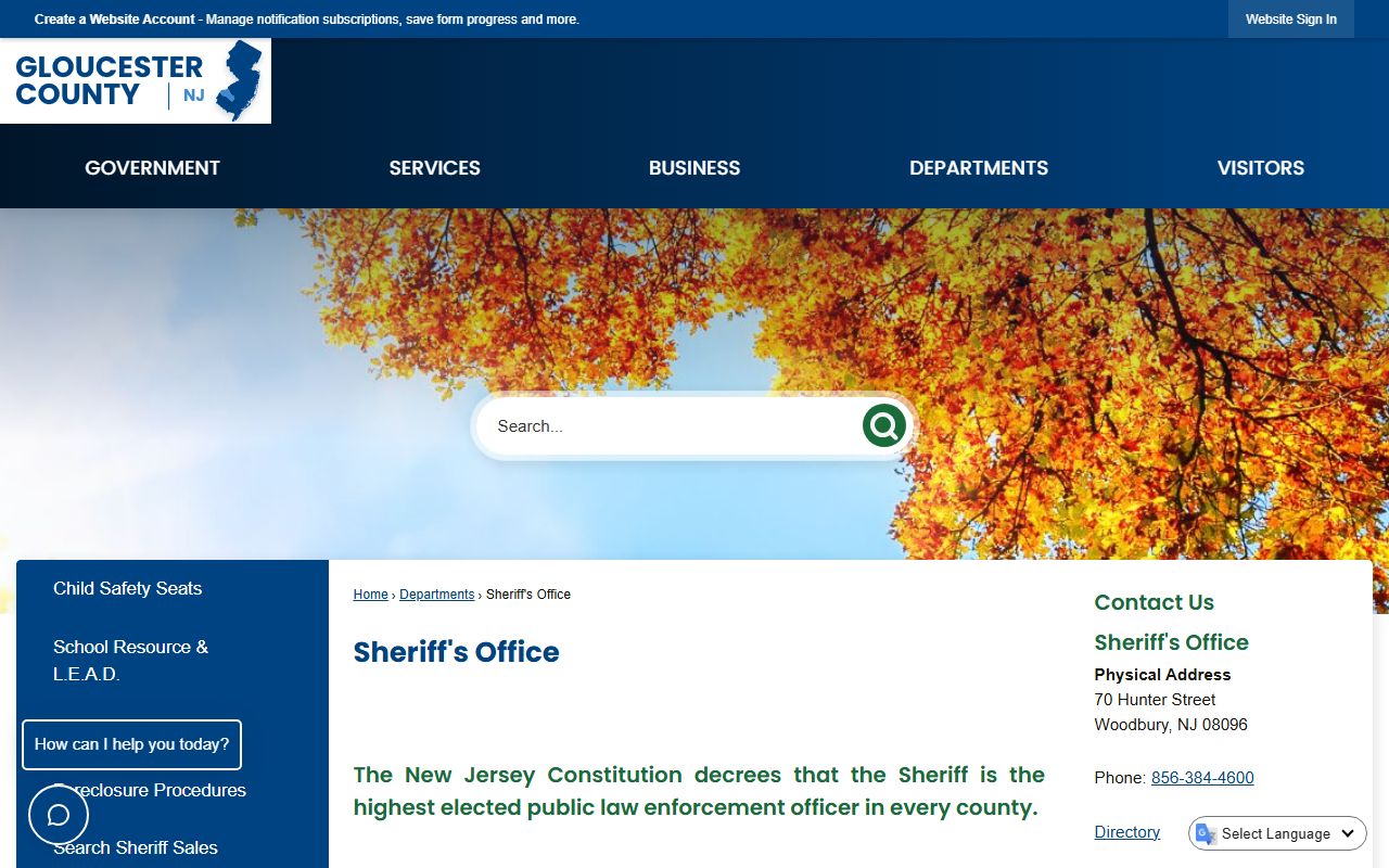 Gloucester County Sheriff Office warrant records