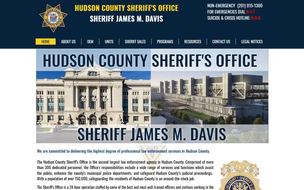 Hudson County Sheriff Office warrant records