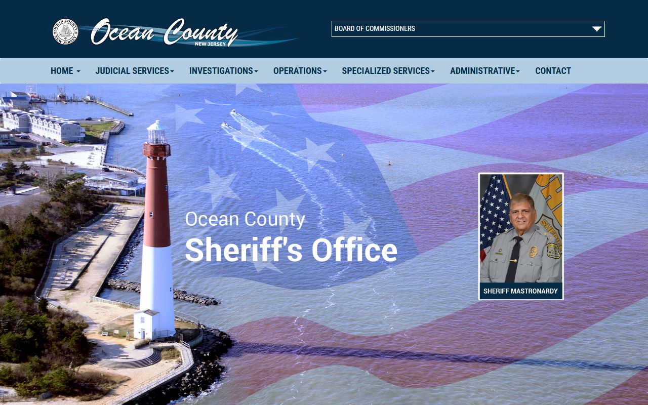 Ocean County Sheriff Office website for warrant records lookup